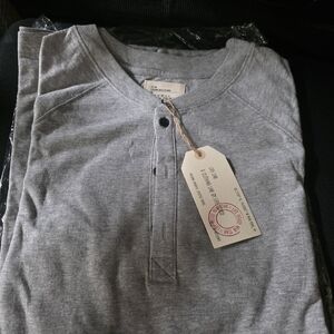 Classic Gray Henley Long Sleeve Shirt